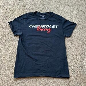Black Chemistry Chevrolet Racing tee with Red racecar and GET USED TO THE VIEW